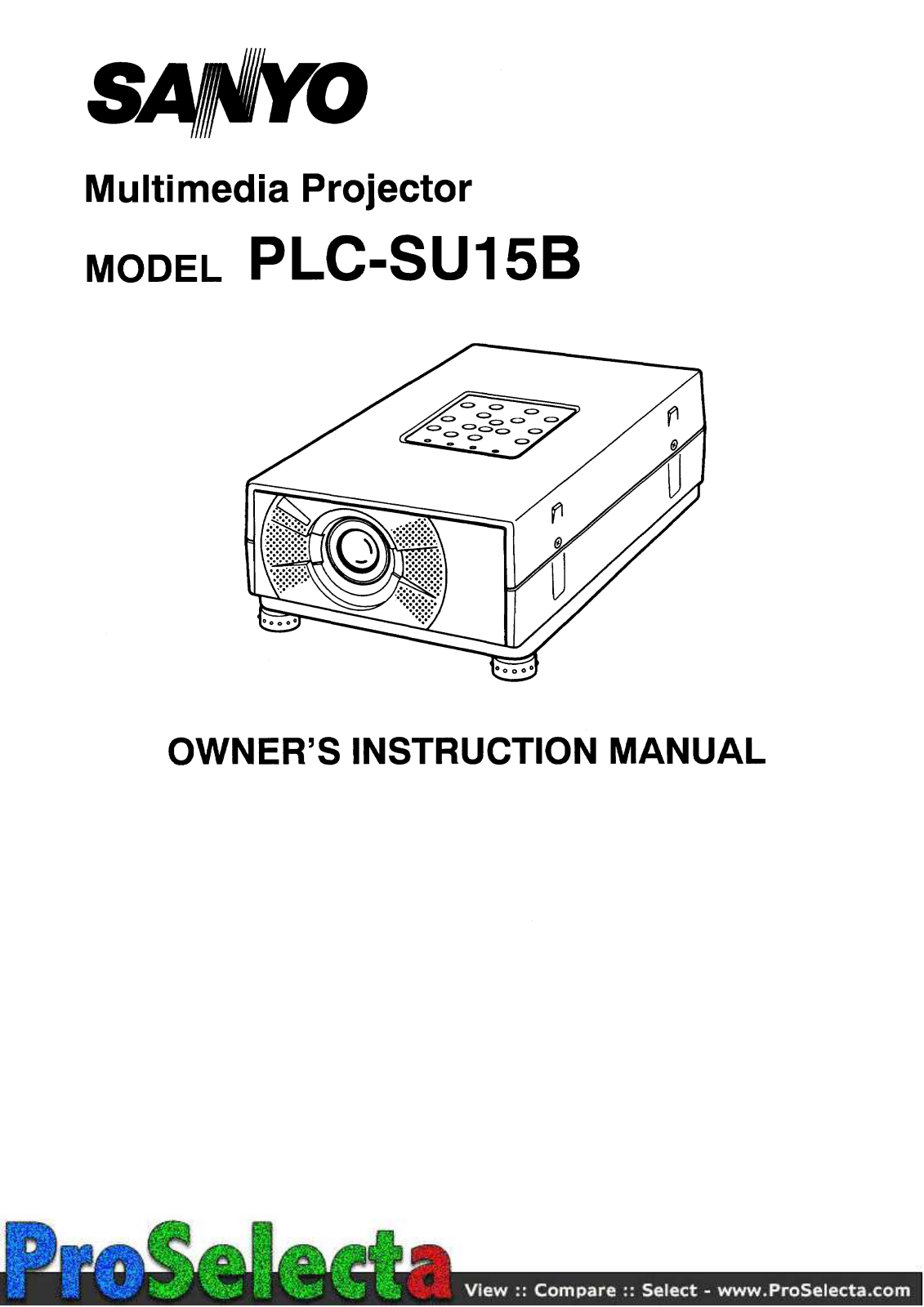 Sanyo PLC-SU15 User guide - ManualMachine.com