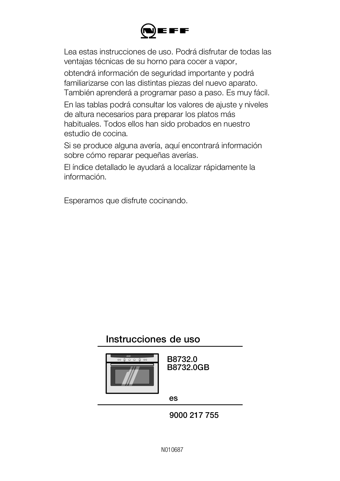 Neff B8732N0, B8732N0GB User Manual