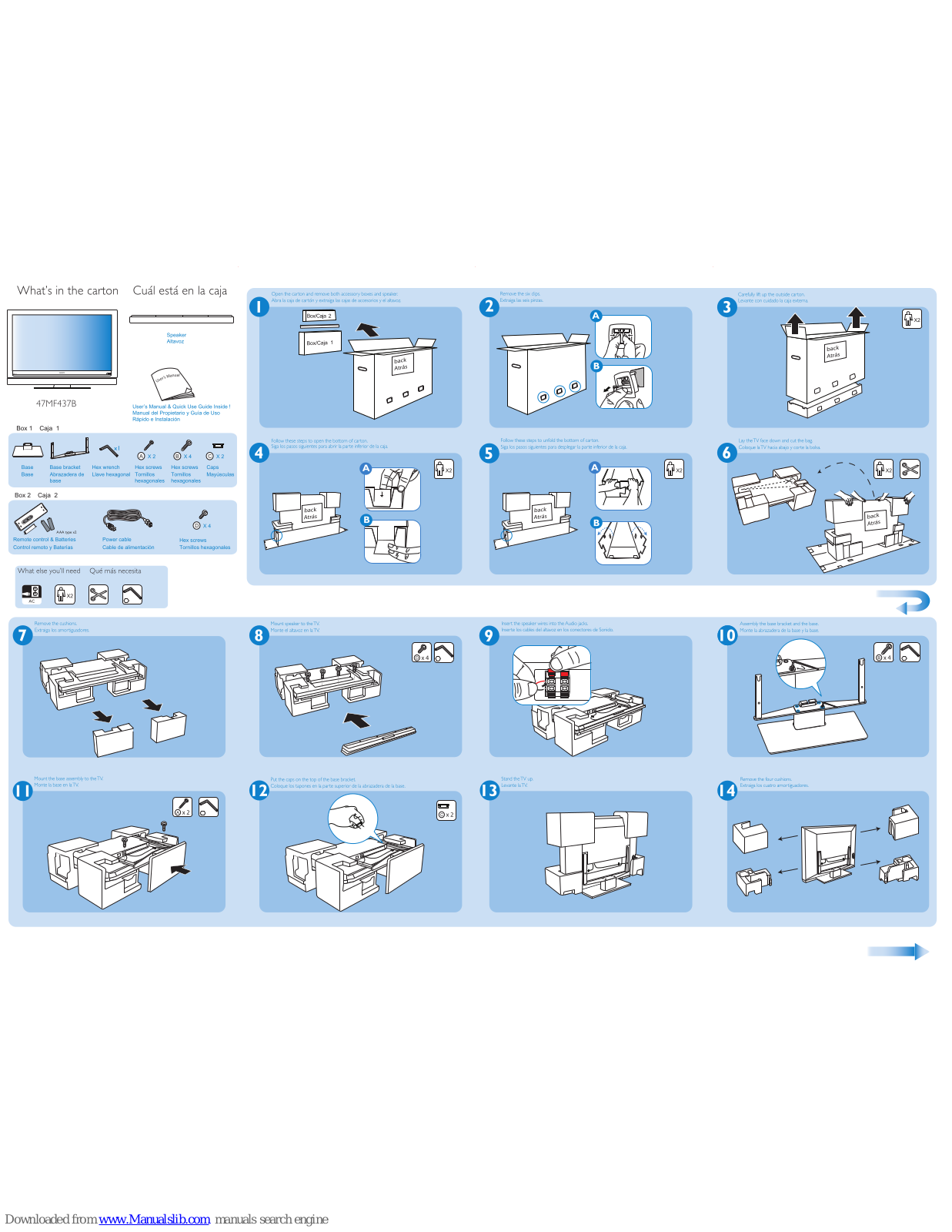 Magnavox 47MF437B/37E, 47MF437B, 47MF437B-37B Getting Started Manual