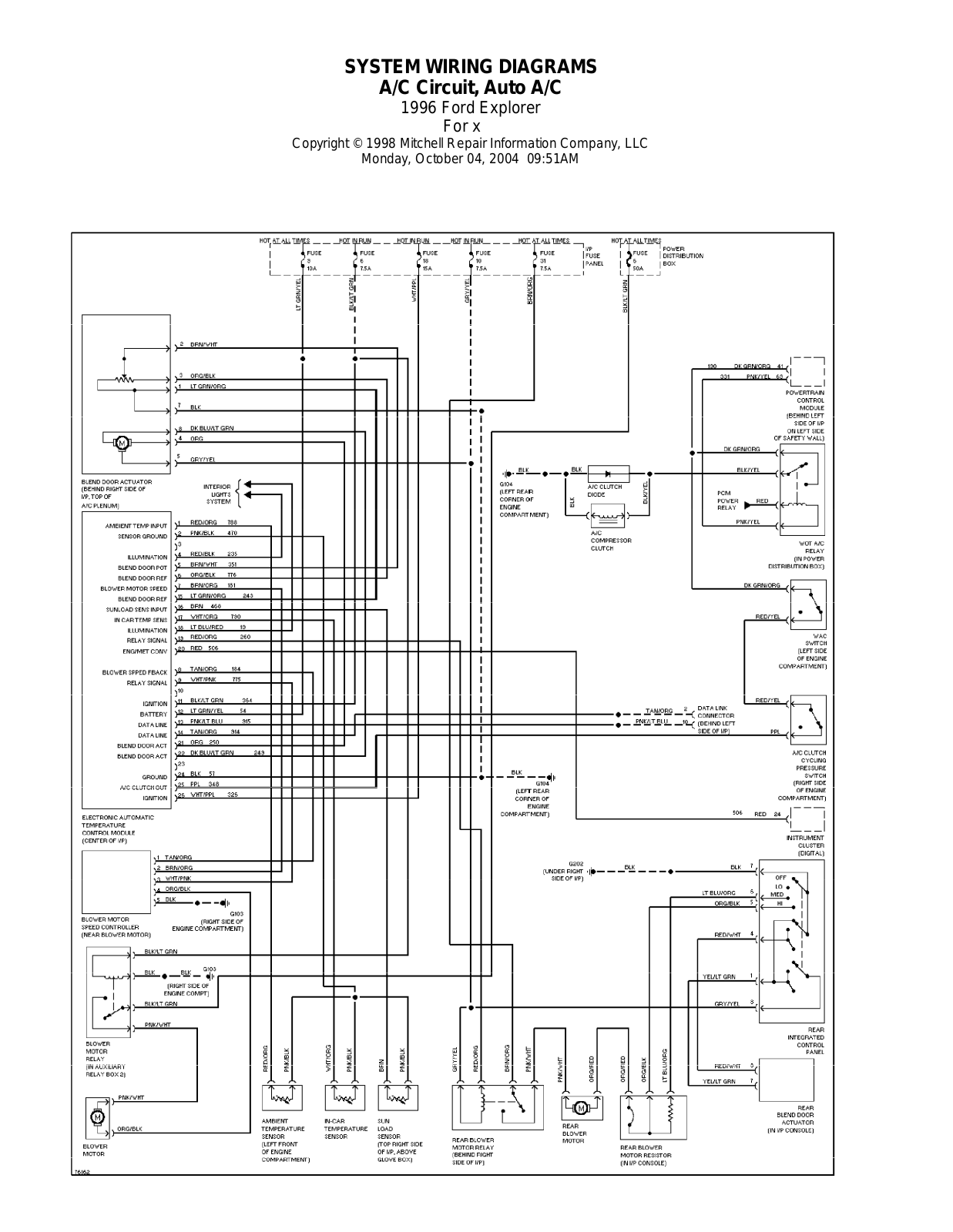 Ford Explorer 1996 User Manual