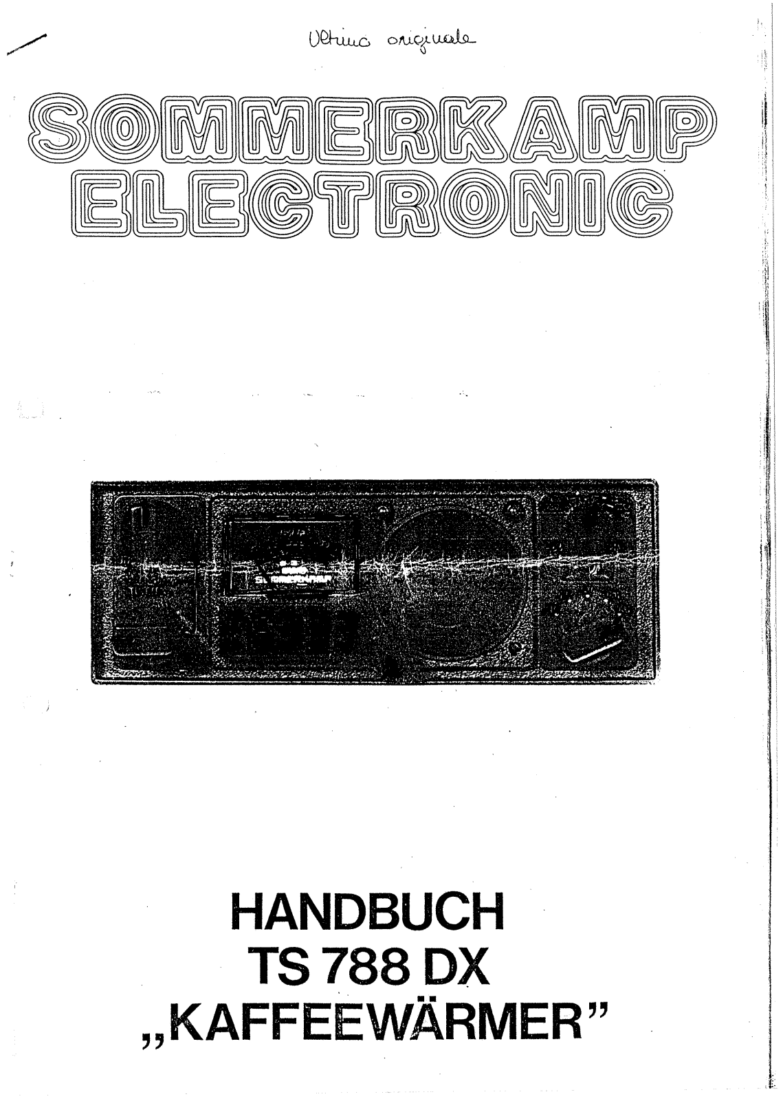 Sommerkamp TS788DX Schematic