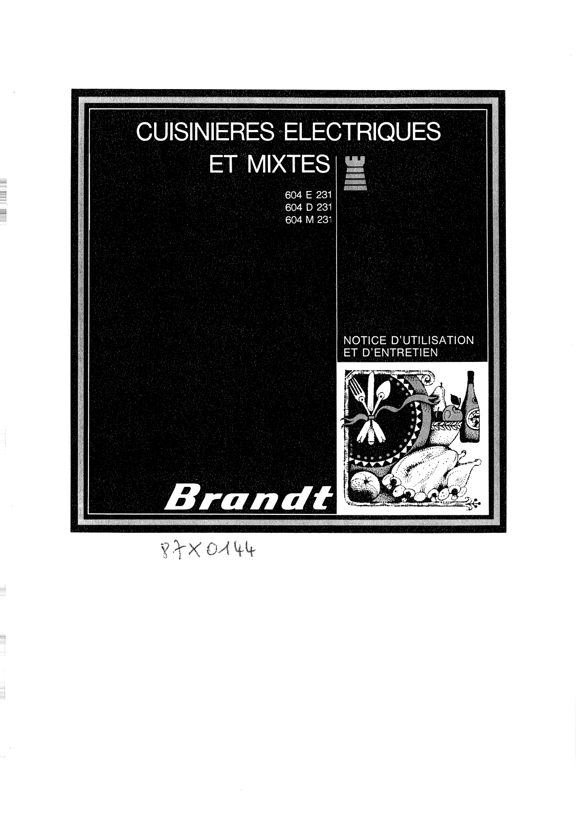 BRANDT 604D23C User Manual