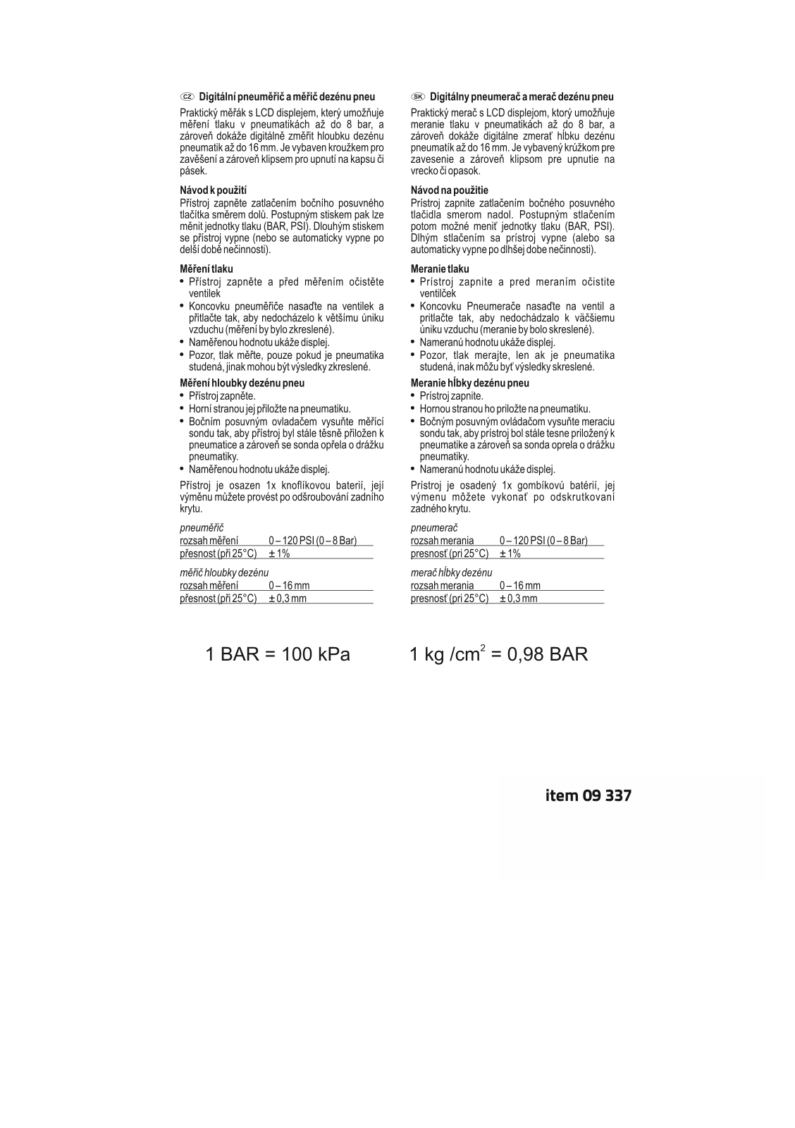 Compass 09337 User Manual