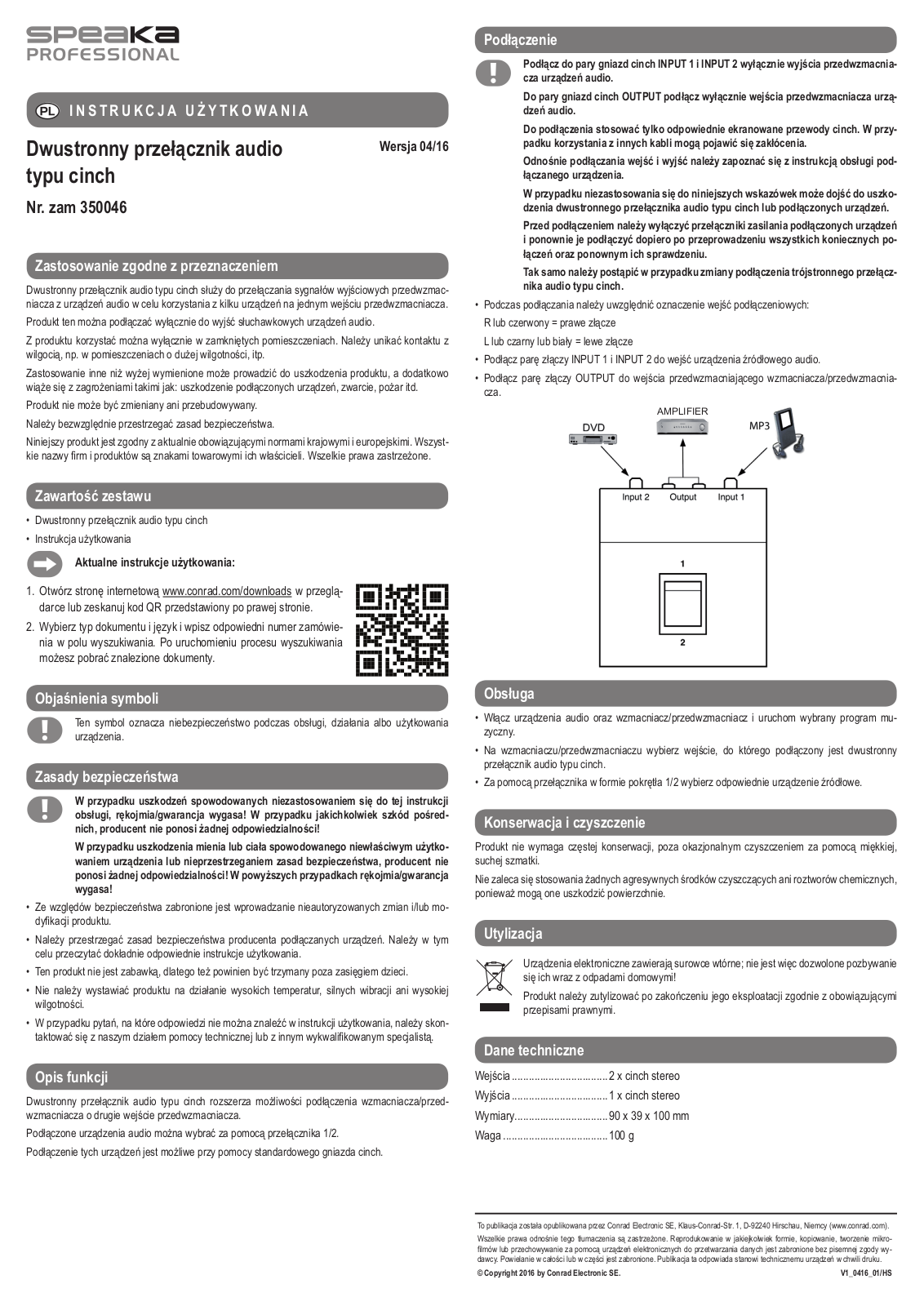 SpeaKa 350046 Operating Instructions - ManualMachine.com