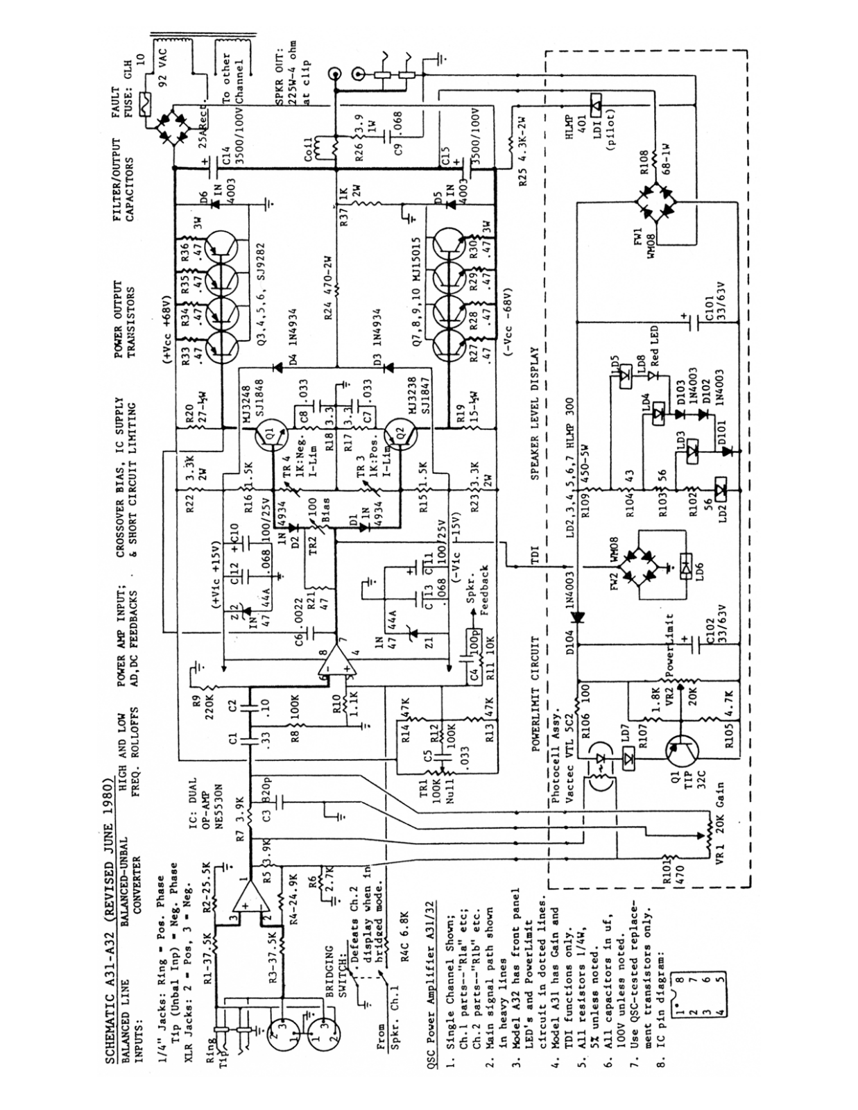 QSC A-32 Schematic