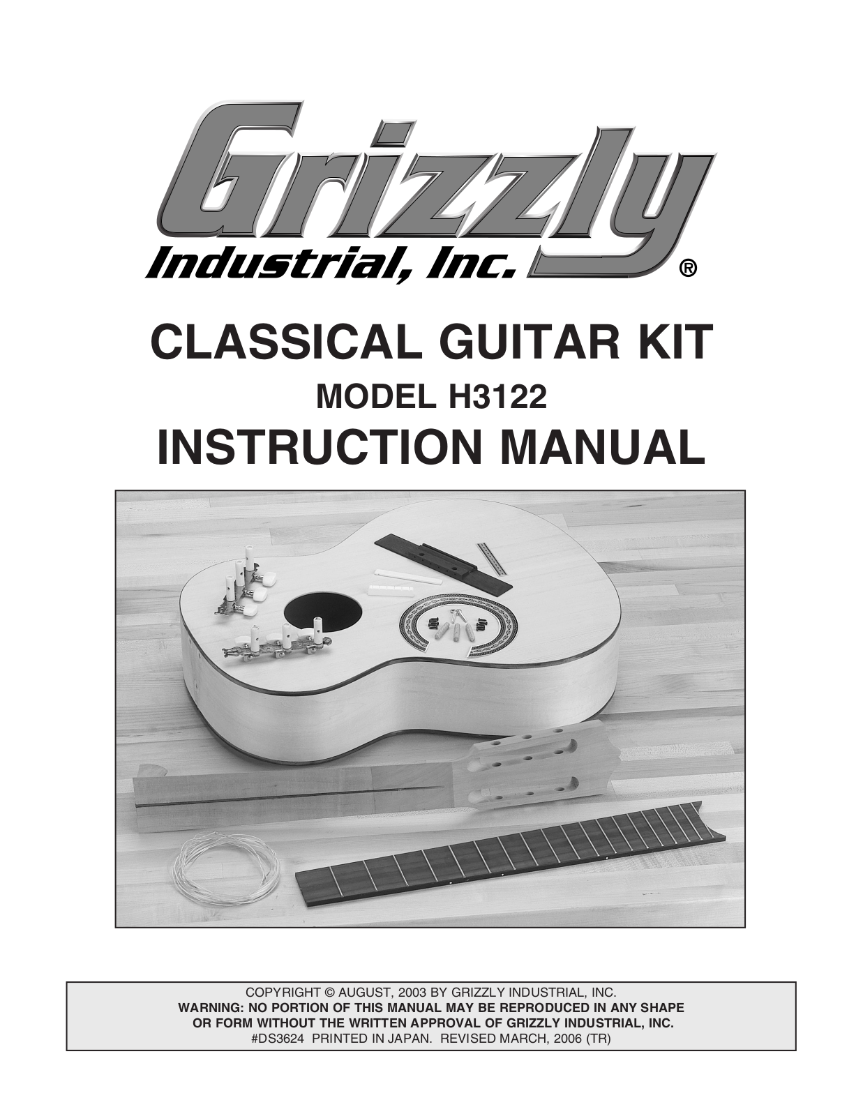 Grizzly H3122 User Manual