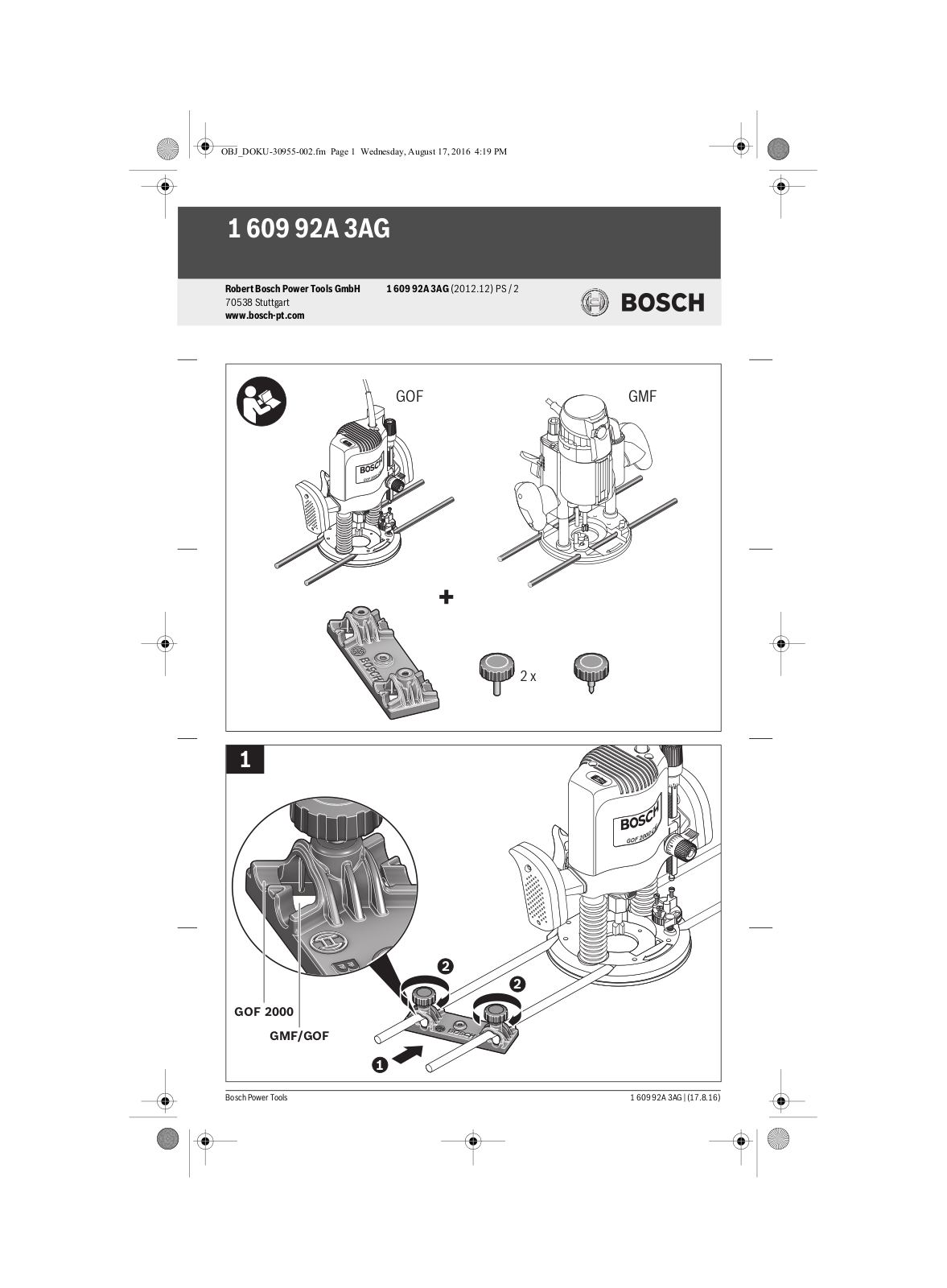 Bosch 1 609 92A 3AG User Manual