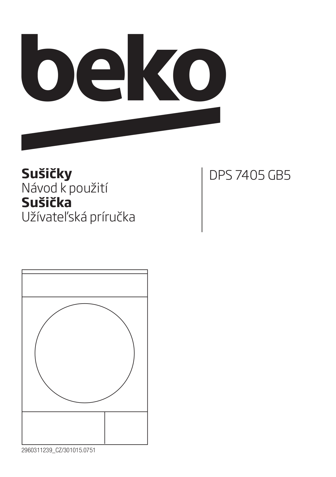 Beko DPS 7405 GB5 User Manual