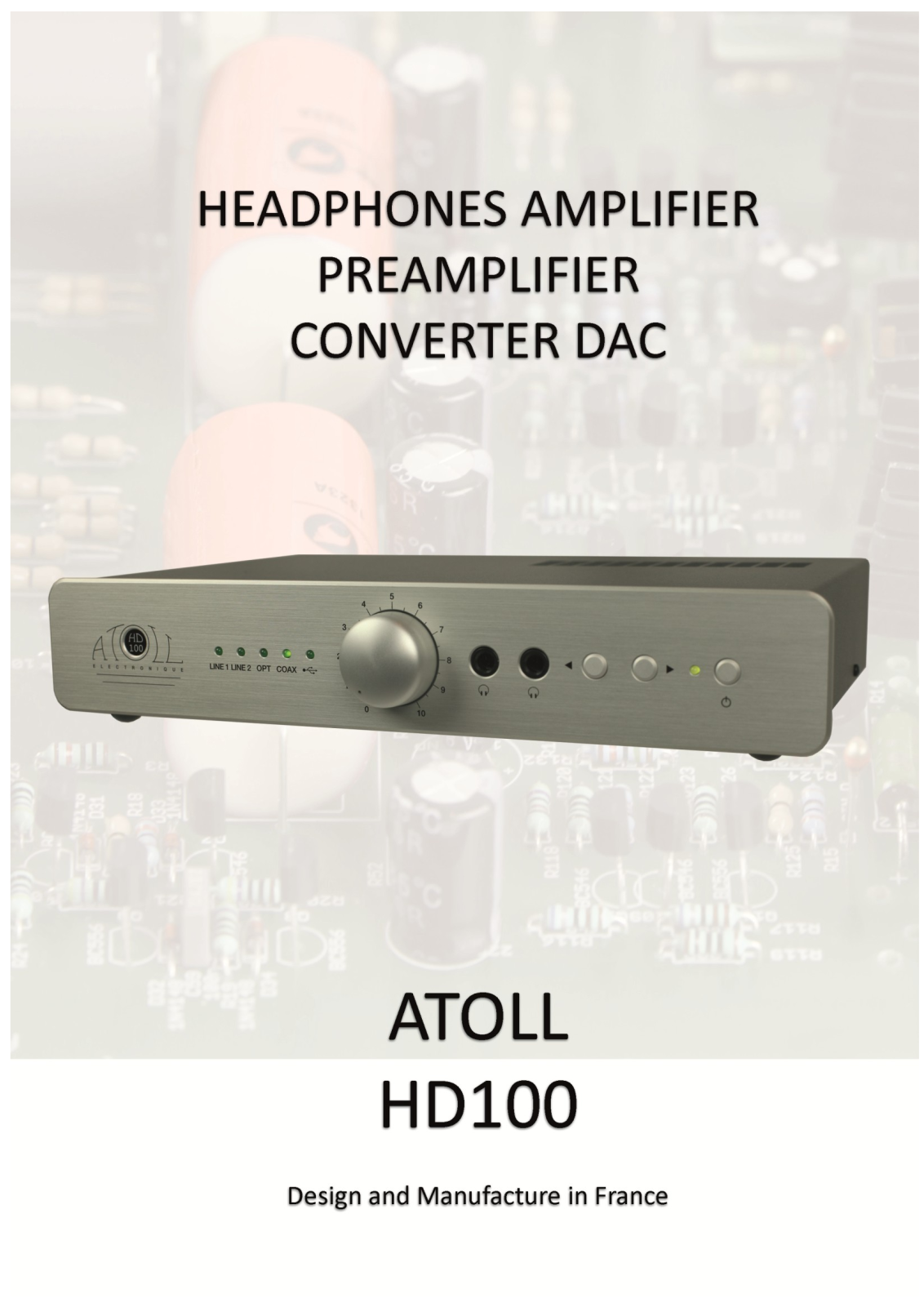 Atoll HD100 User Manual