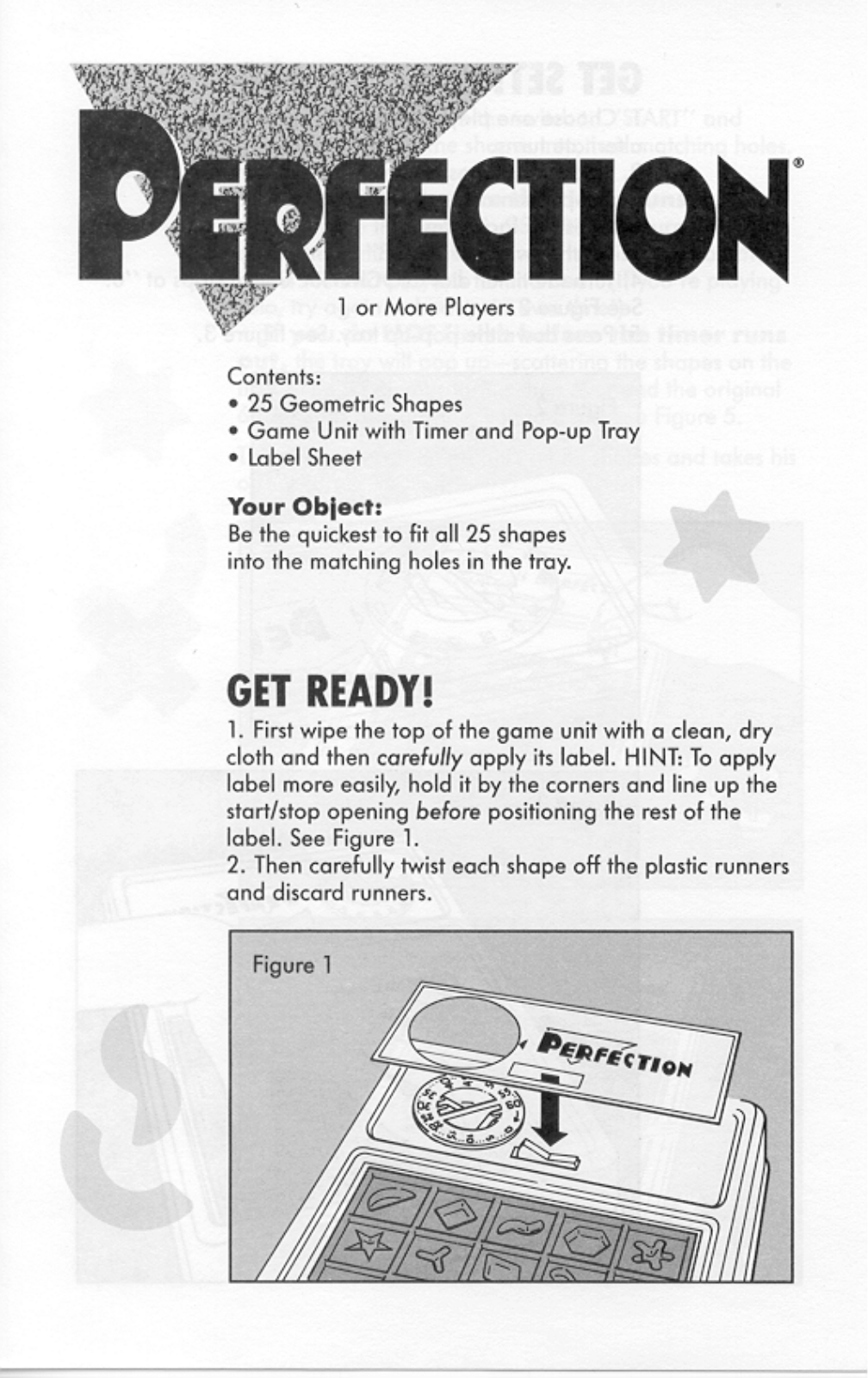 Hasbro PERFECTION 1989 User Manual