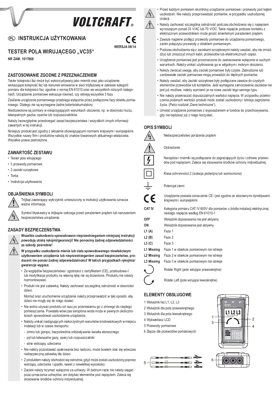 VOLTCRAFT VC35 User guide