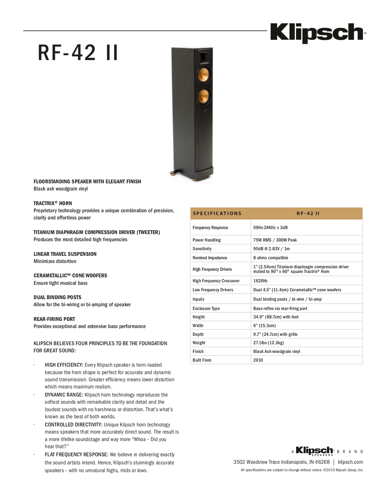 Klipsch RF-42 II User Manual