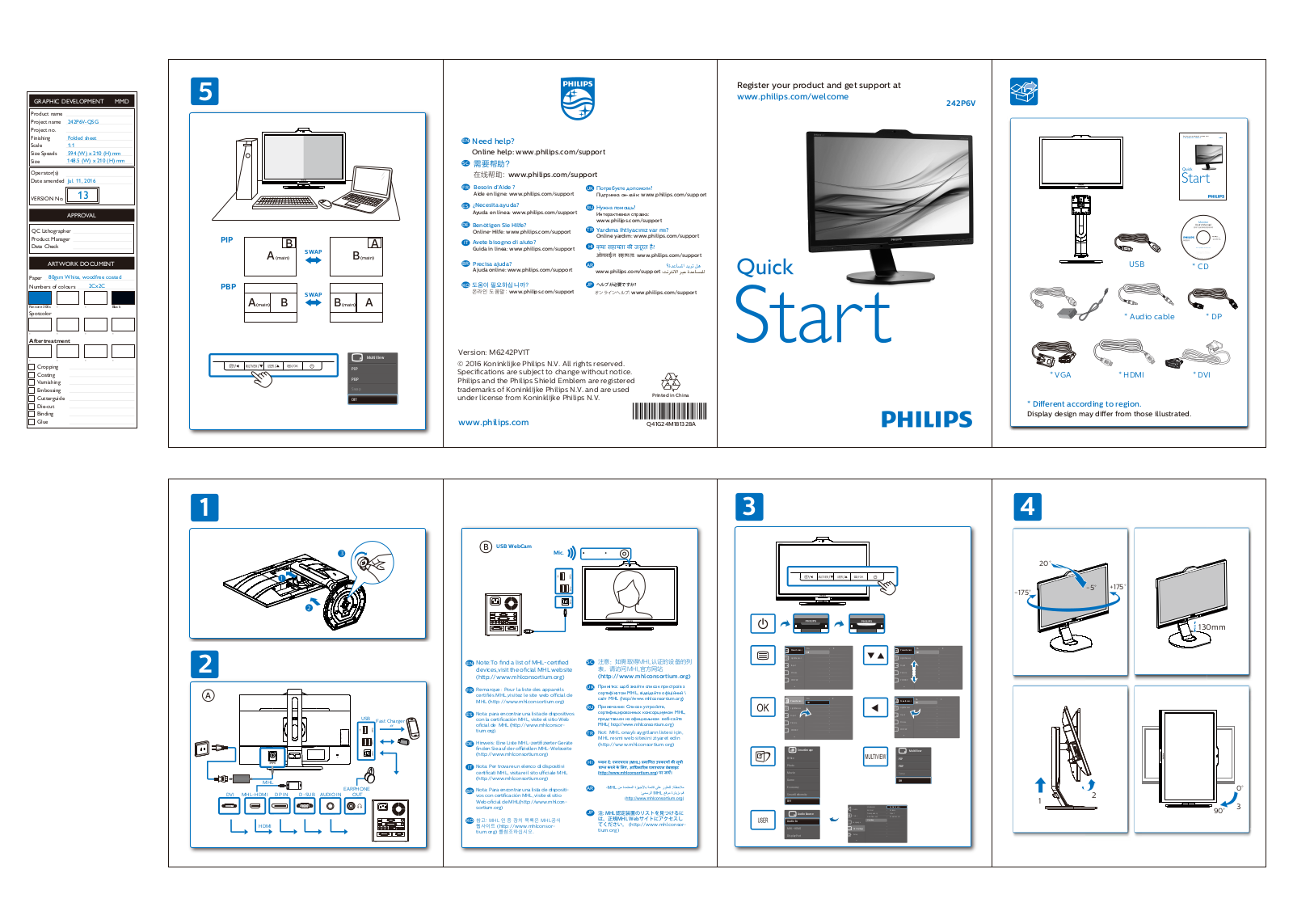 Philips 242P6VPJKEB, 242P6V User Manual