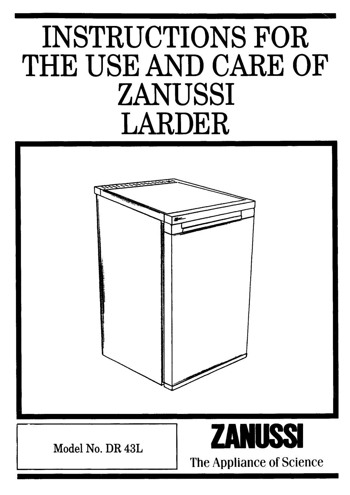 Zanussi DR 43L User Manual