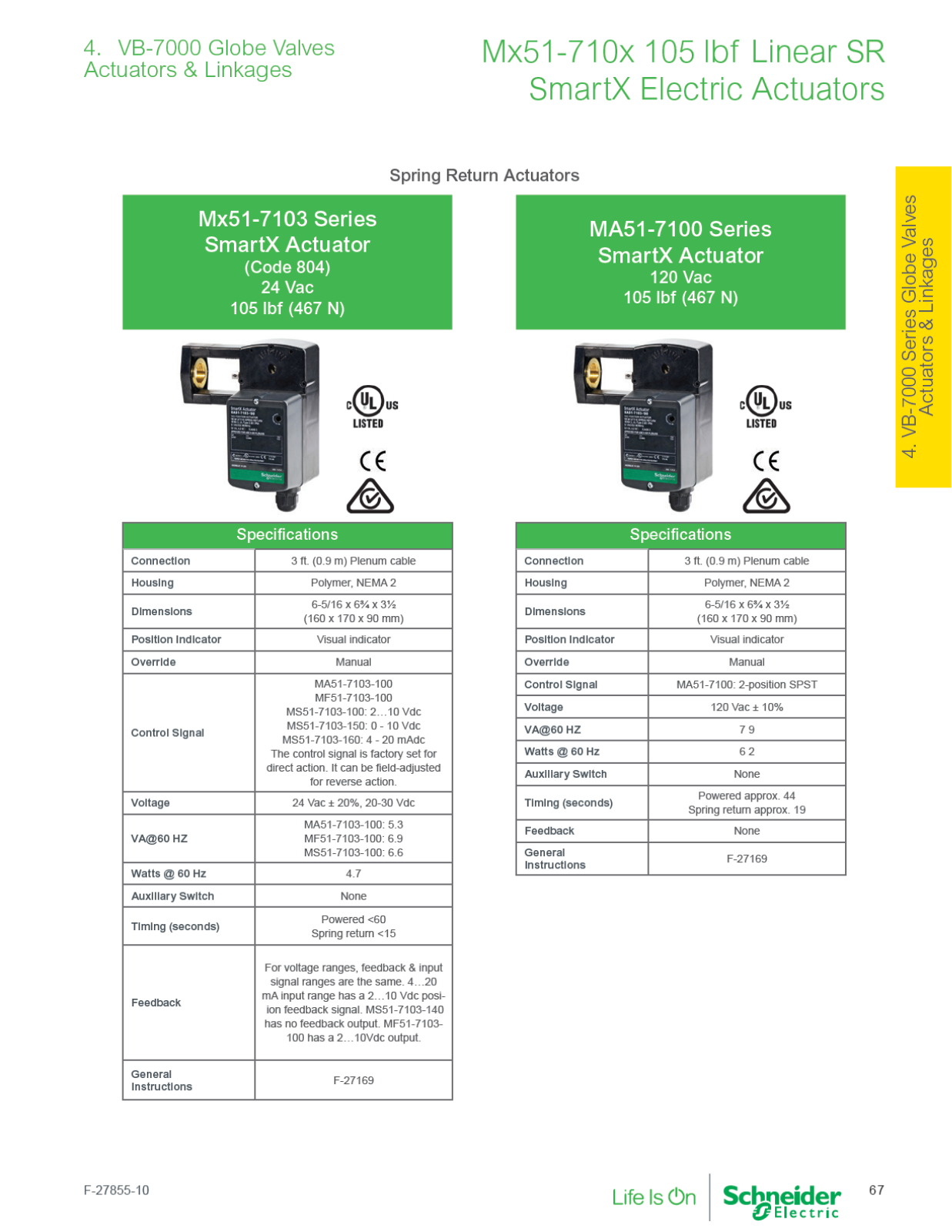 Schneider Electric MA51-7100 Catalog Page