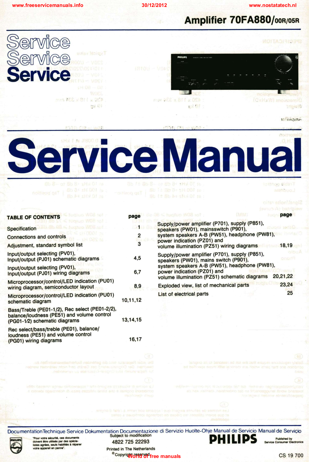 Philips 70fa880 Datasheet - ManualMachine.com