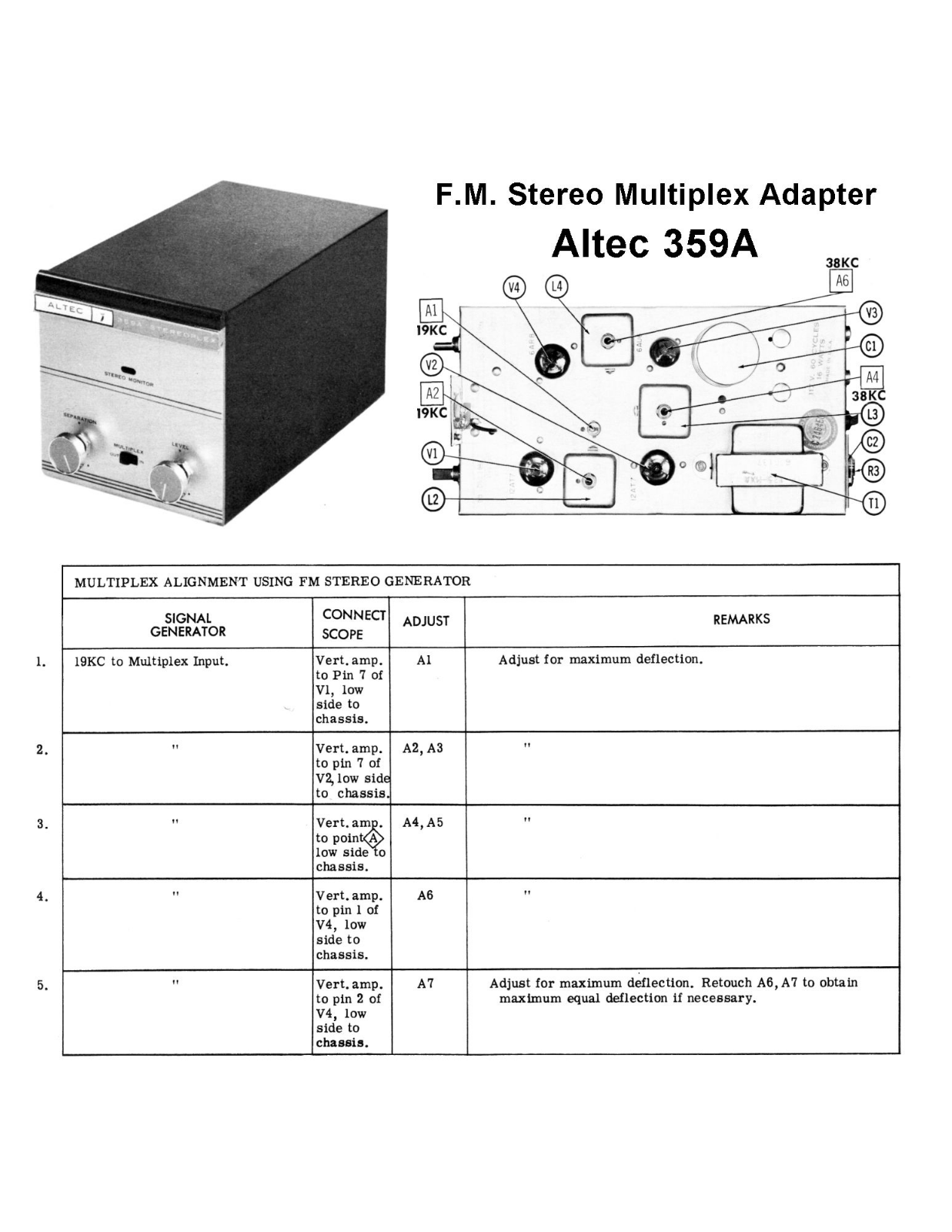 Altec Lansing 359A Schematic