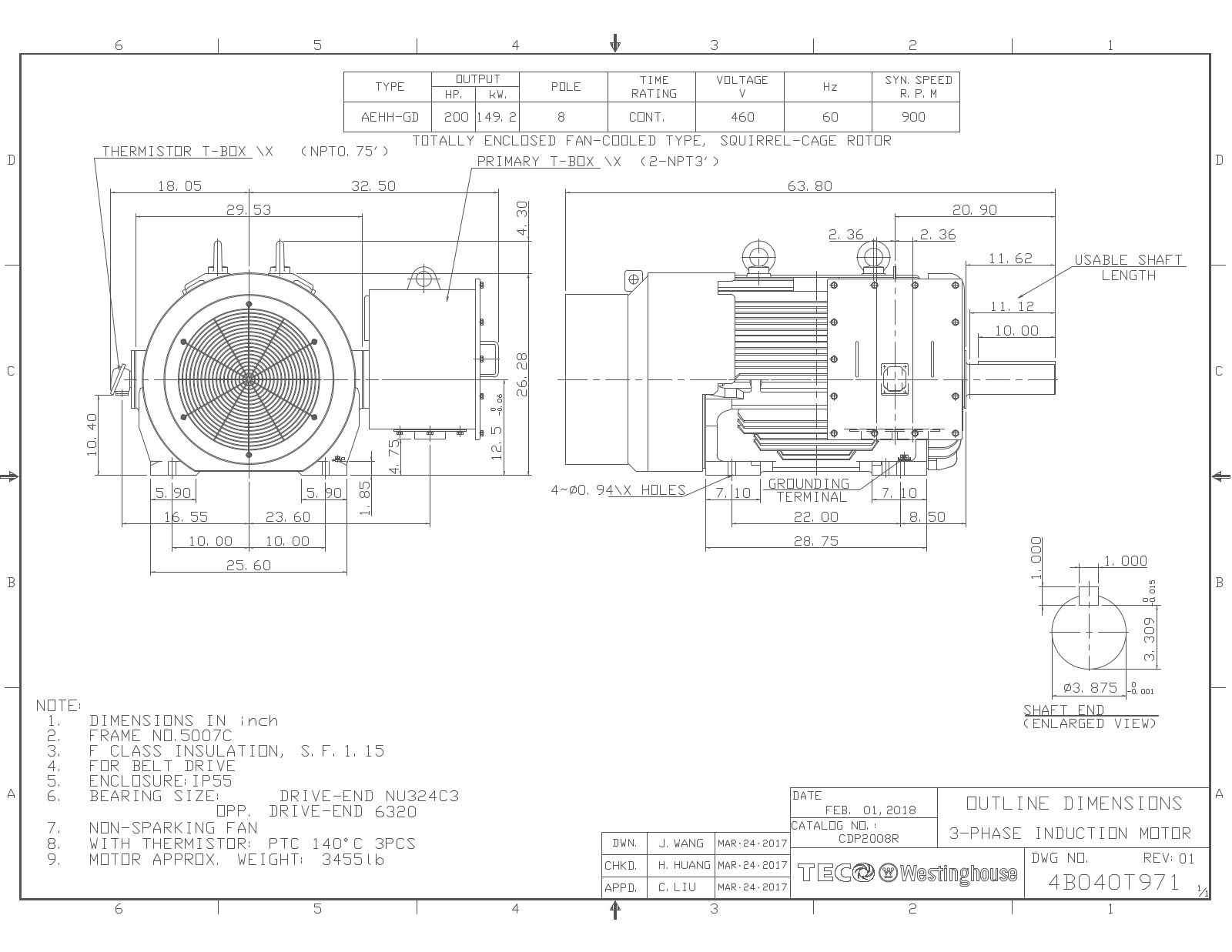 Teco CDP2008R Reference Drawing