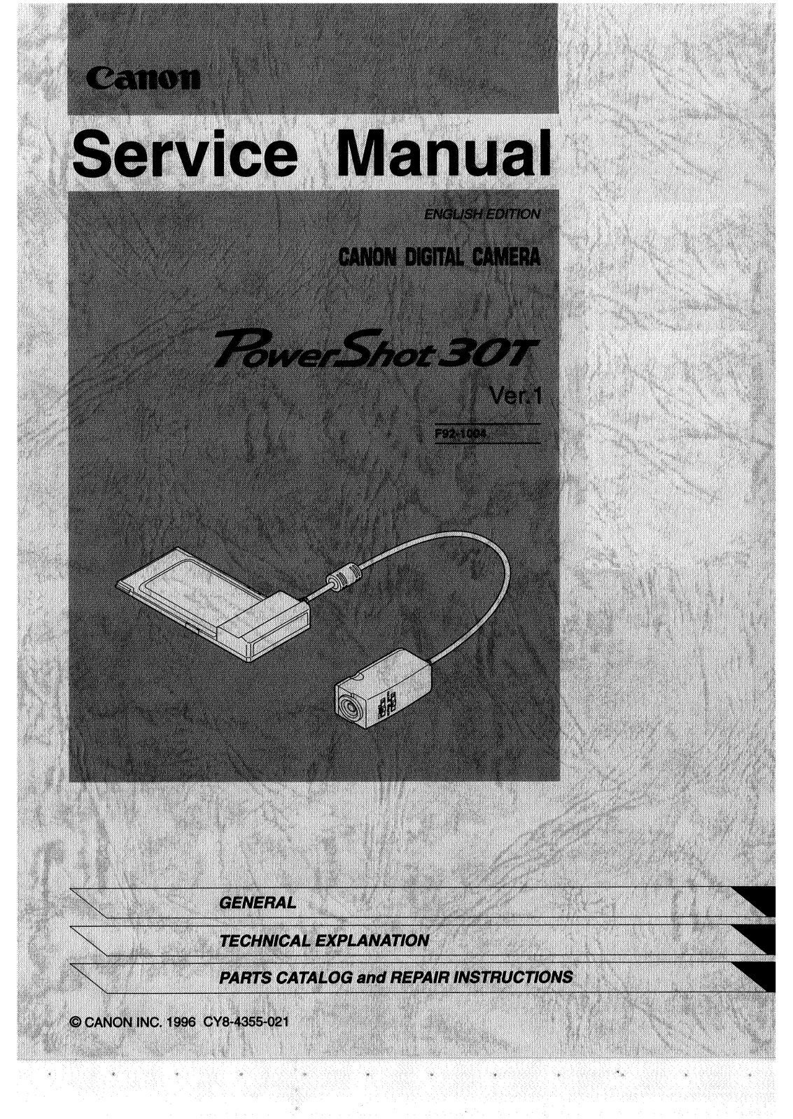 CANON POWERSHOT 30T SERVICE MANUAL