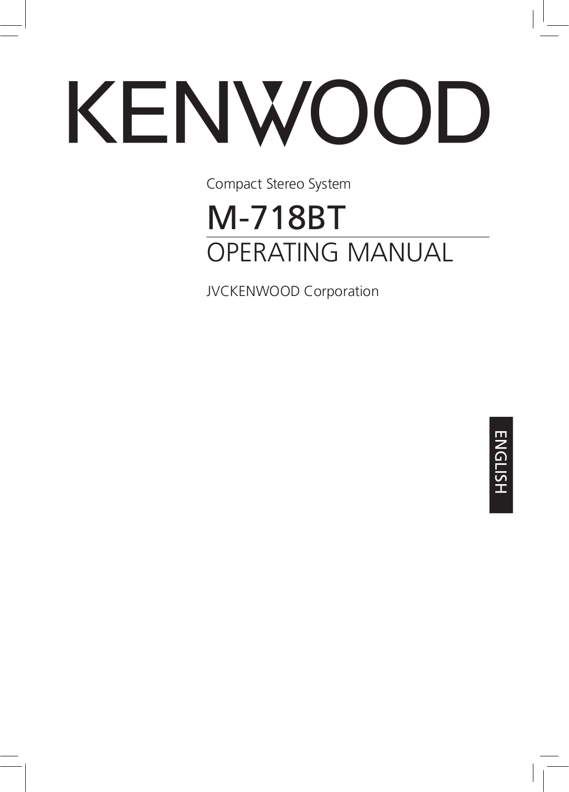 KENWOOD M-718BT User manual