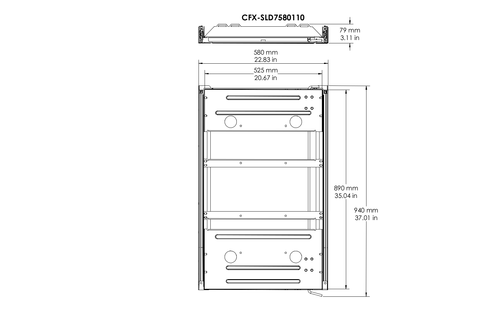 Dometic CFX-SLD7580110 Specifications Sheet