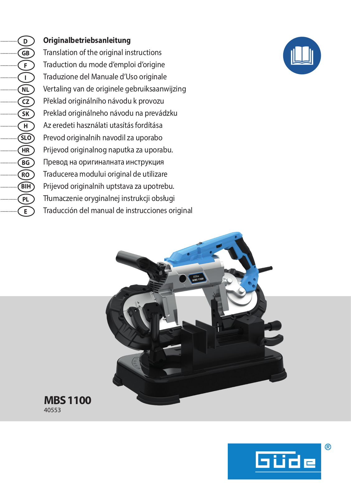 Güde MBS 1100 User Manual