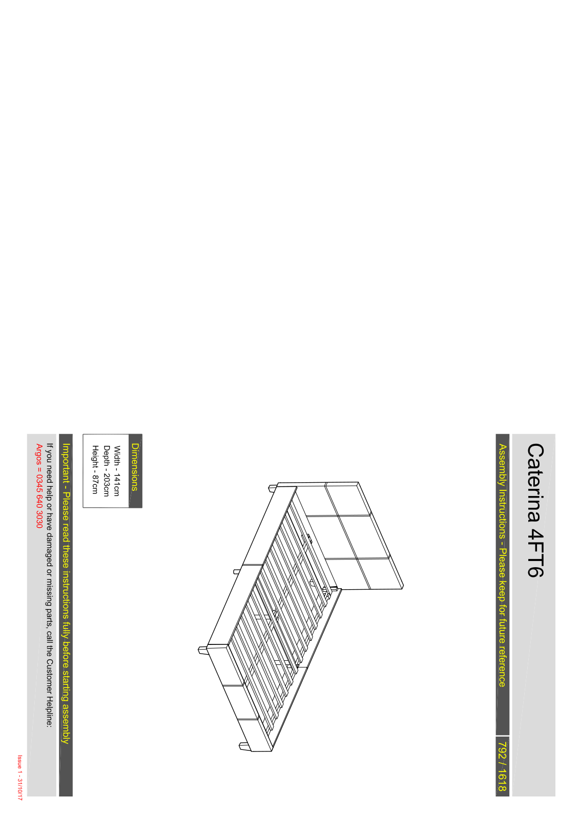 Argos 7921618 ASSEMBLY INSTRUCTIONS