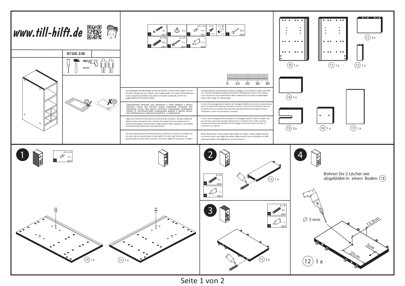 HELD MOBEL Colmar Assembly instructions