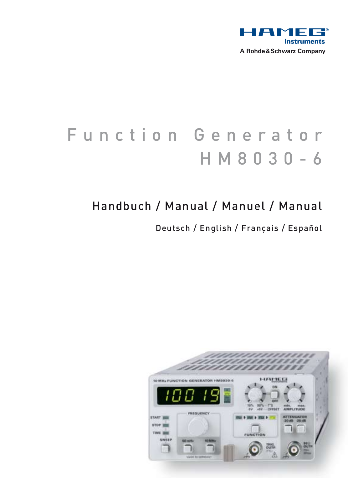 HAMEG HM8030-6 User Manual