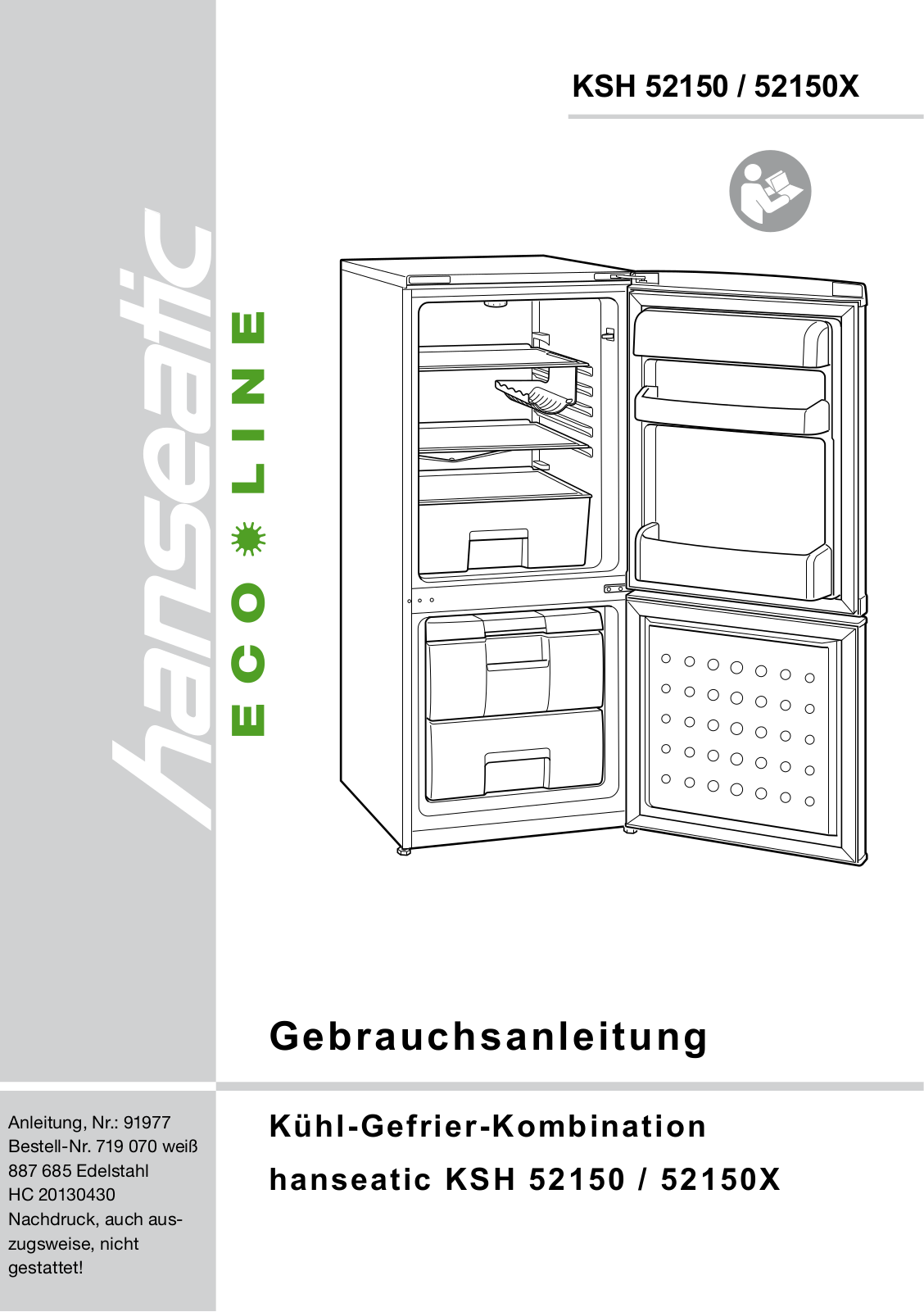 Hanseatic KSH-52150X, KSH-52150 User Manual