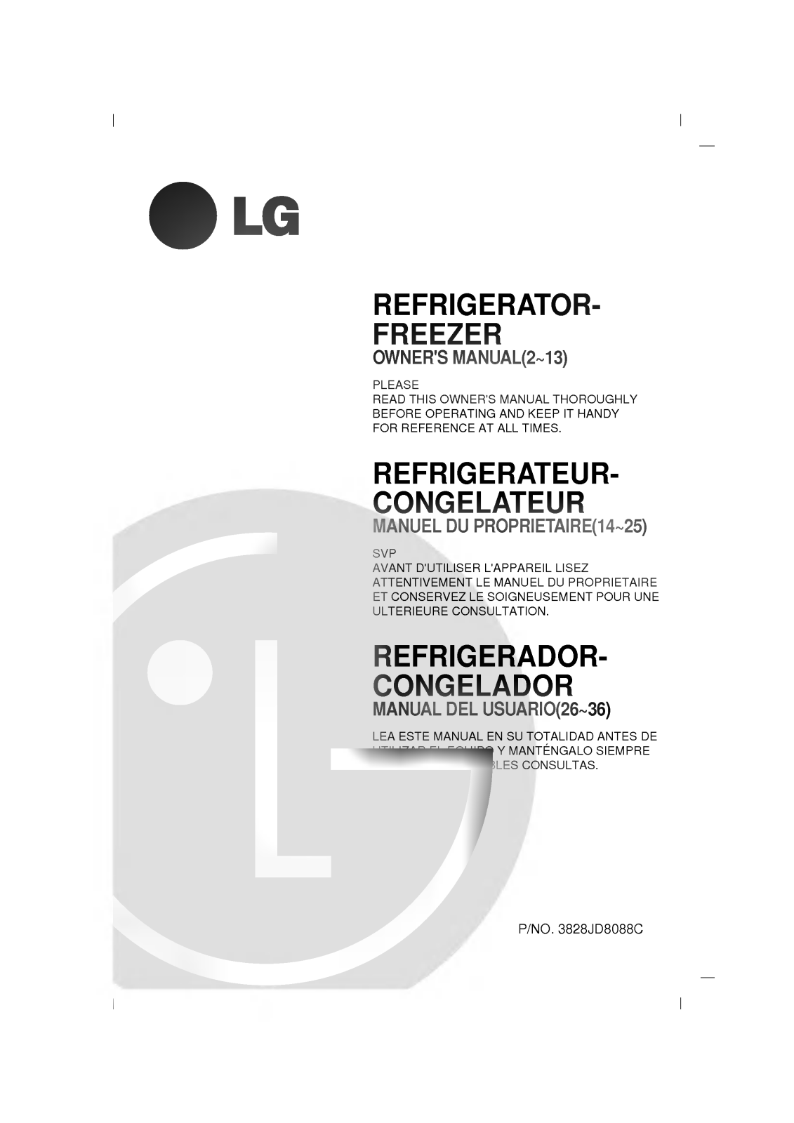 LG GR-282MVF Owner’s Manual