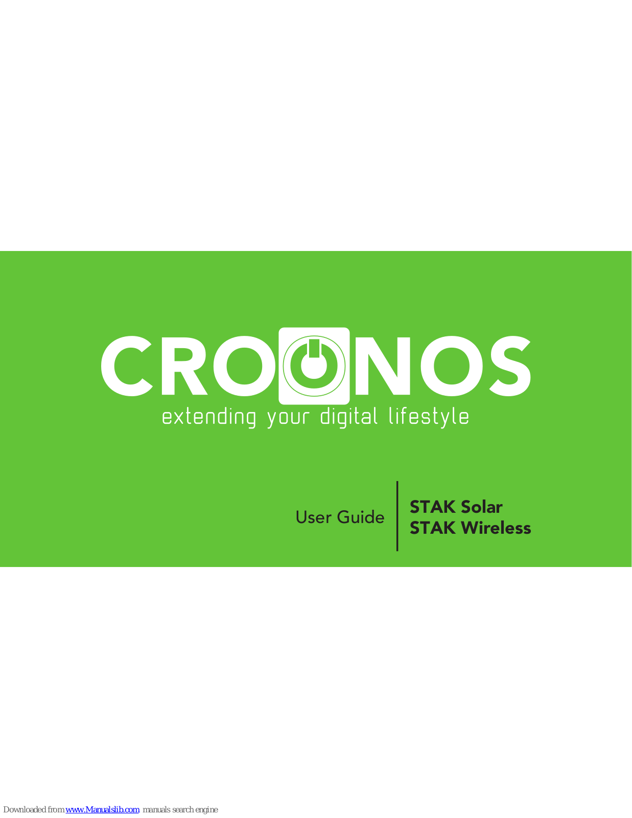 Cronos STAK Solar, STAK Wireless, ECS-PS12KW4, ECS-PS12KS4 User Manual - ManualMachine.com