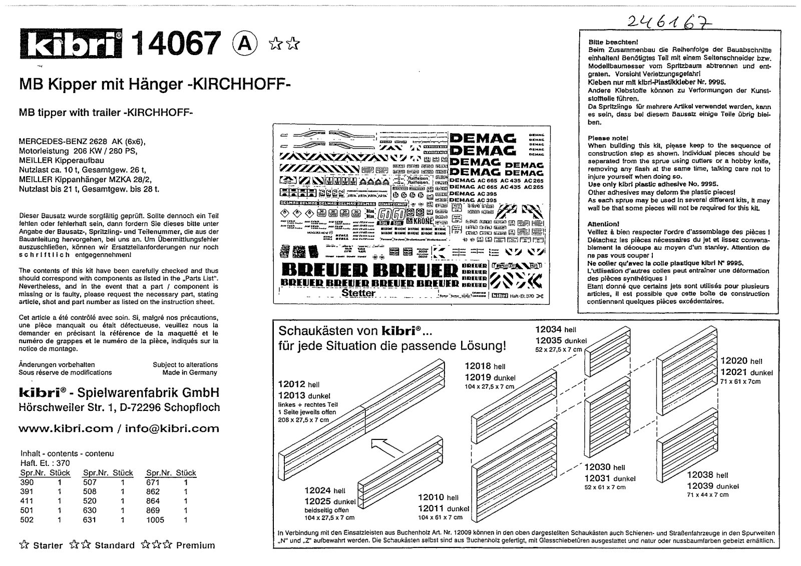 Kibri 14067 User Manual