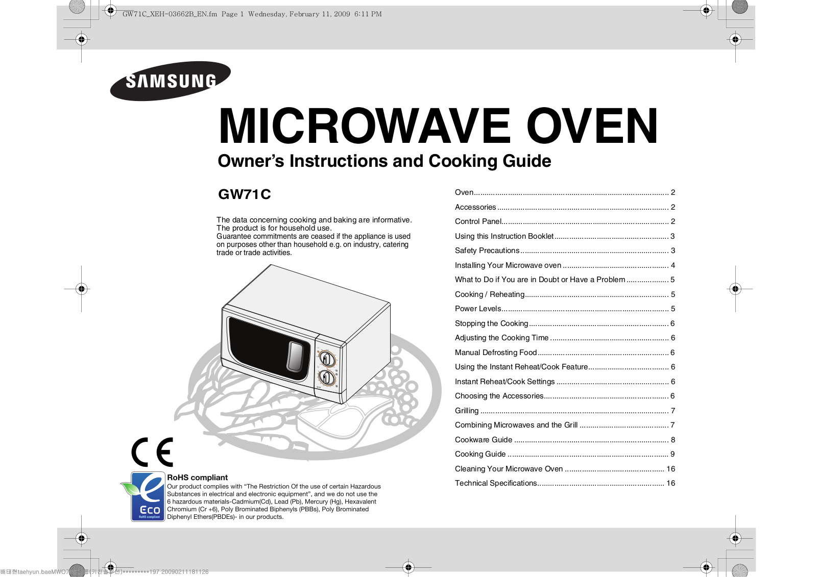 Samsung GW71C, GW71C-S User Manual