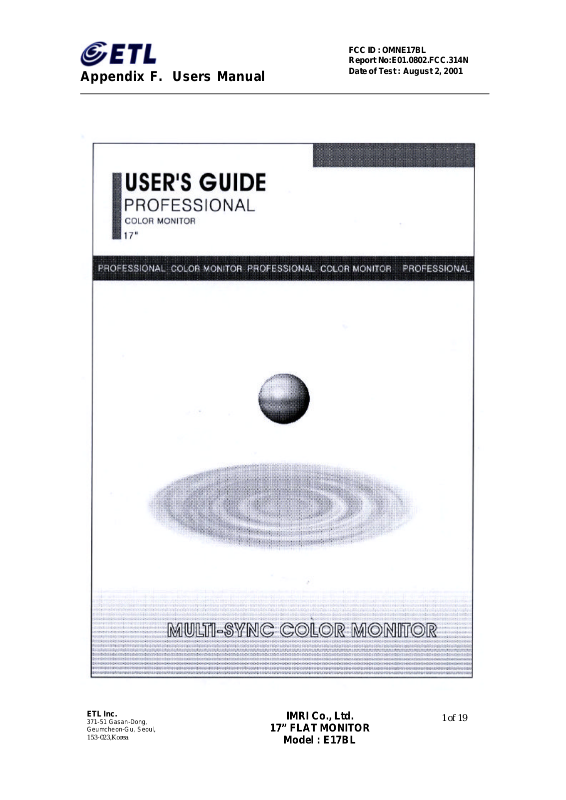 IMRI E17BL User Manual - ManualMachine.com
