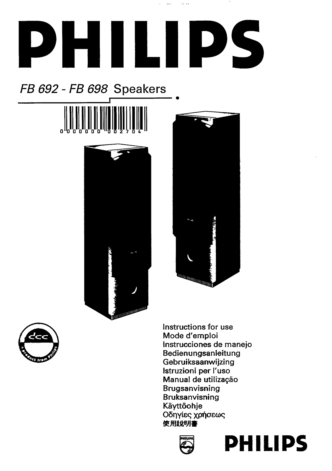 Philips FB698/98, FB698/00B, FB692/00B User Manual