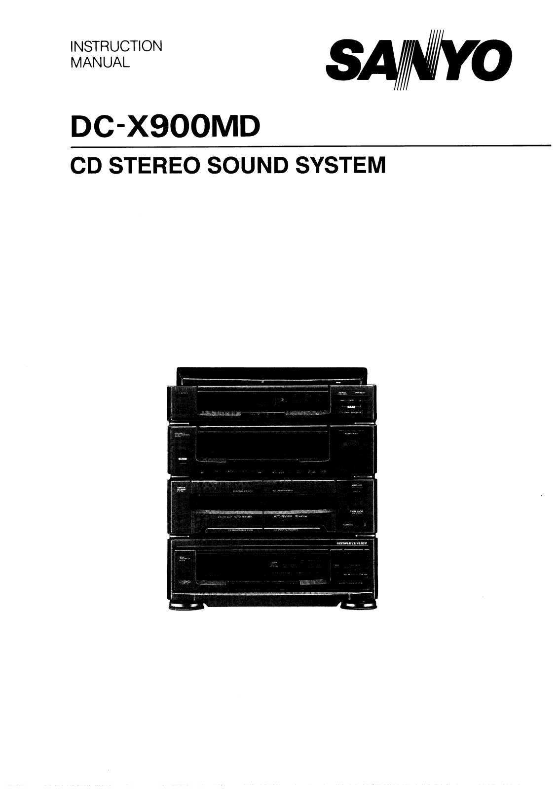 Sanyo DC-X900MD Instruction Manual