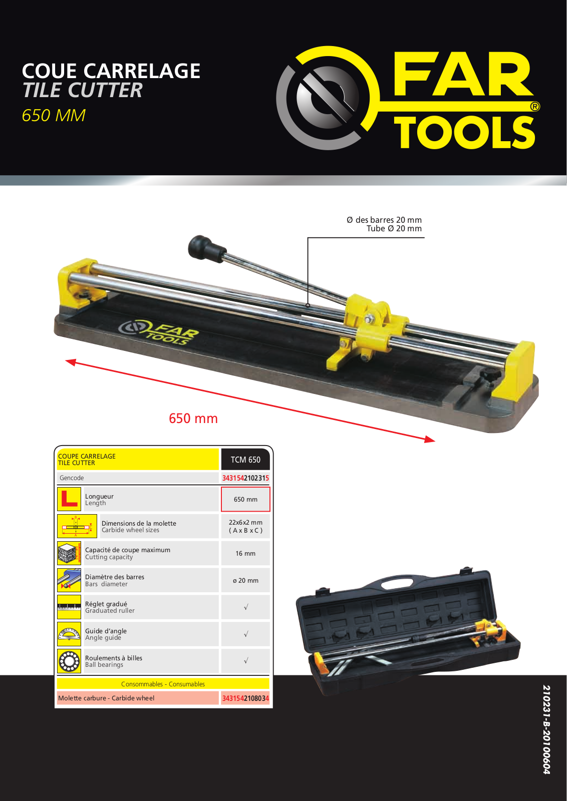 FARTOOLS TCM 650 User Manual