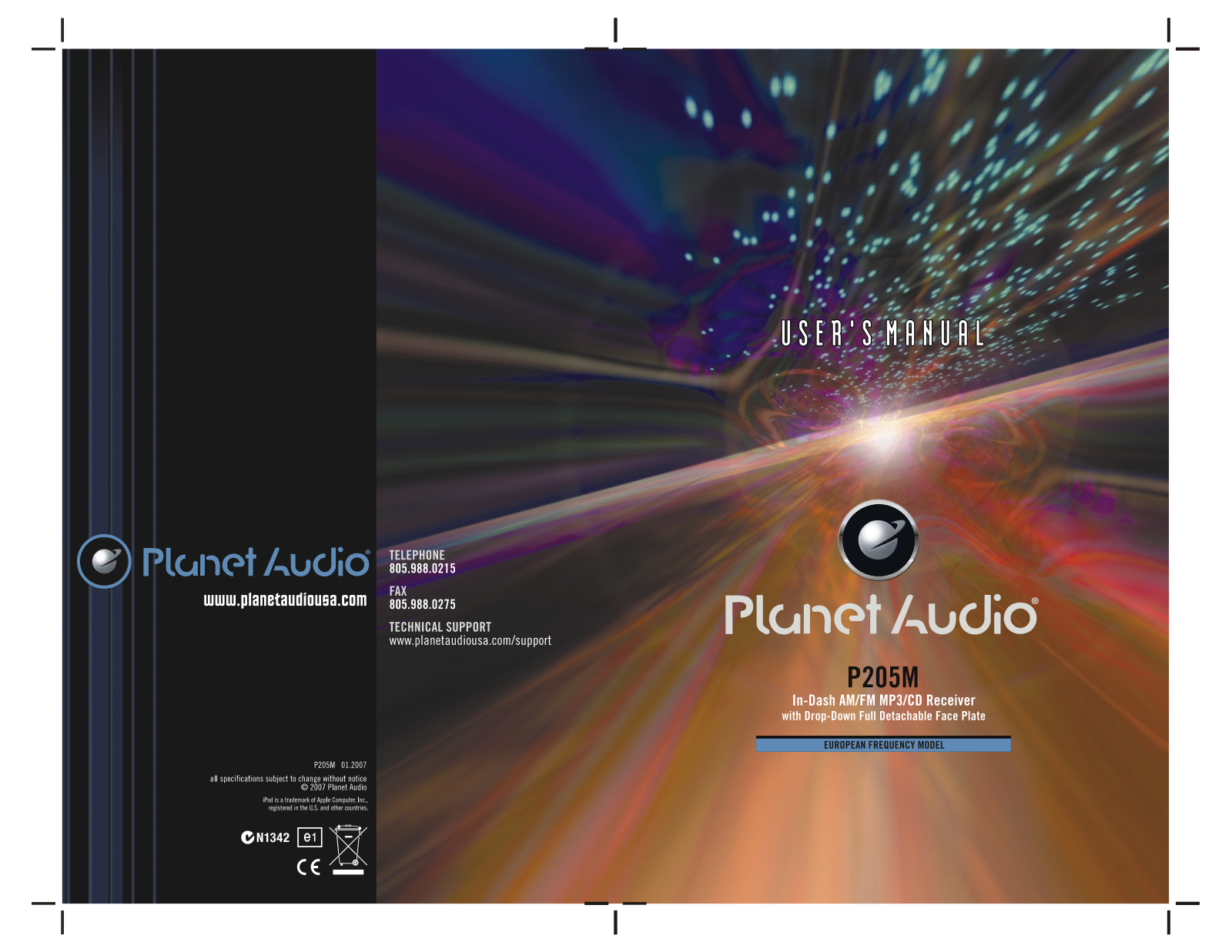 Planet Audio P205M Users Manual