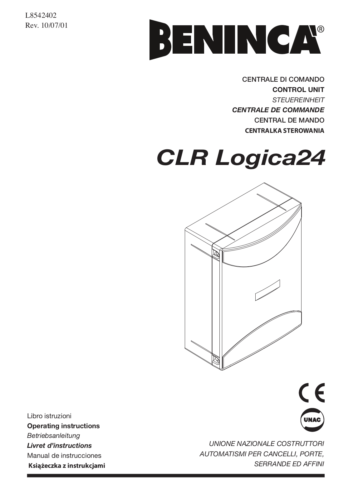 Beninca CLR Logica24 User Manual