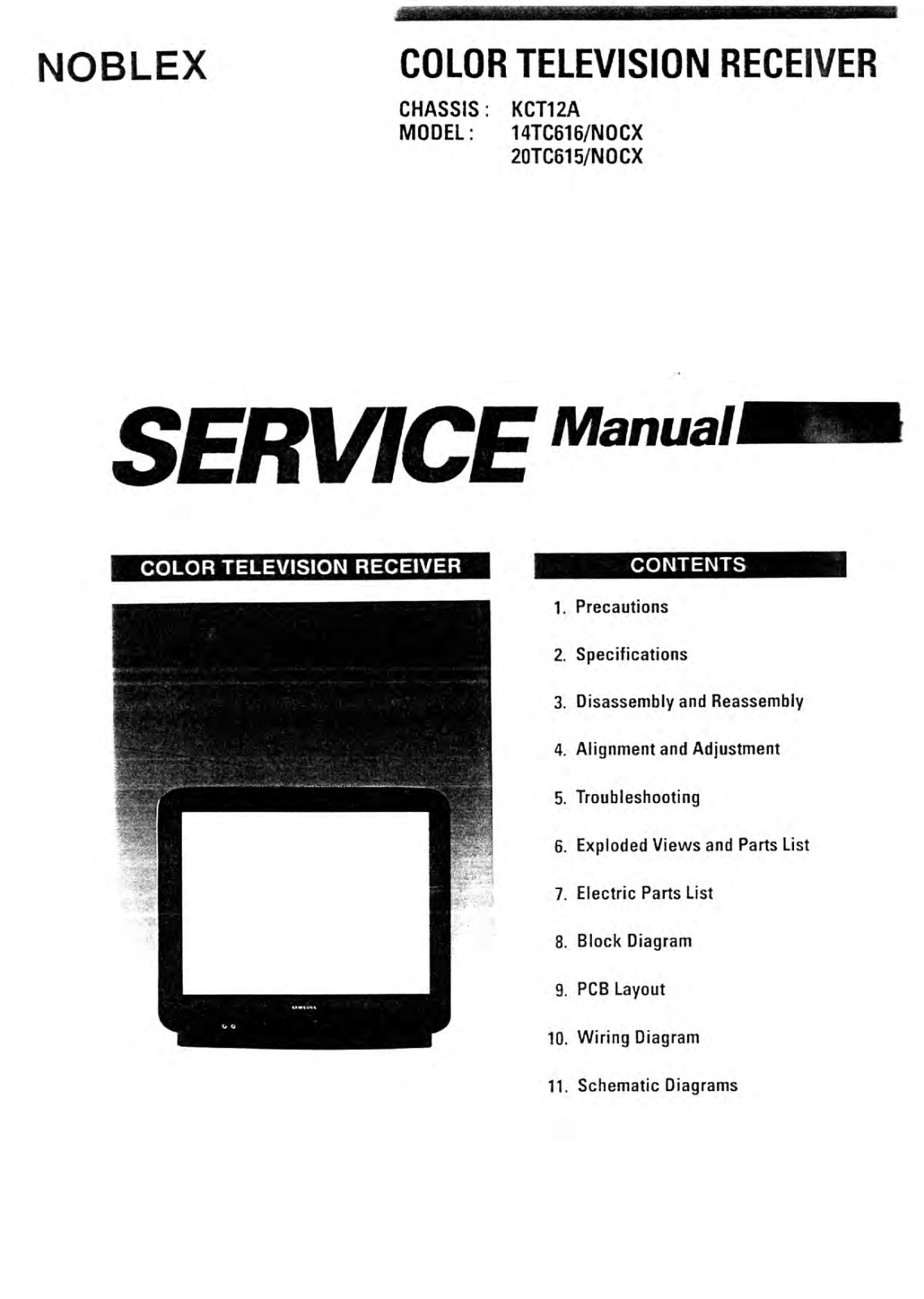NOBLEX 20TC615 Service Manual
