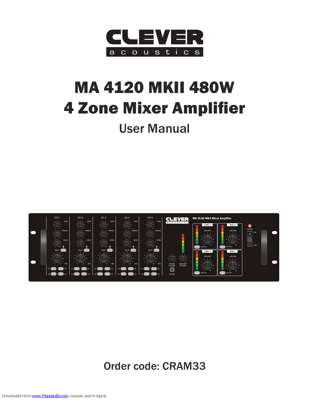 Clever Acoustics MA 4120 MKII, CRAM33 User Manual