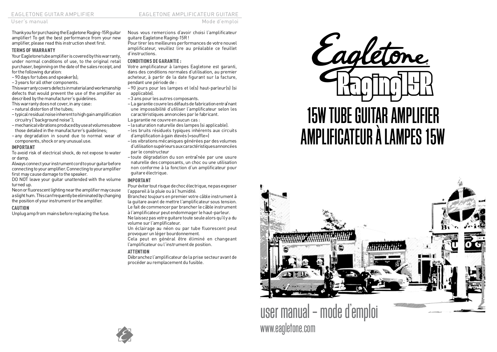 EAGLETONE Raging 15r User Manual