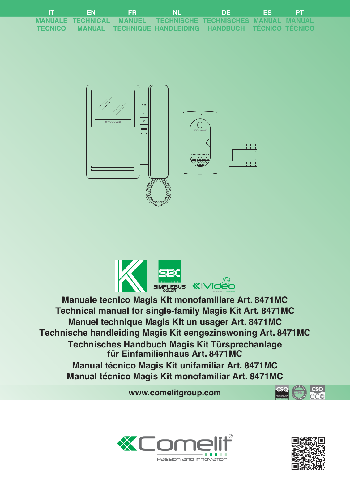 Comelit MT 8471MC User Manual