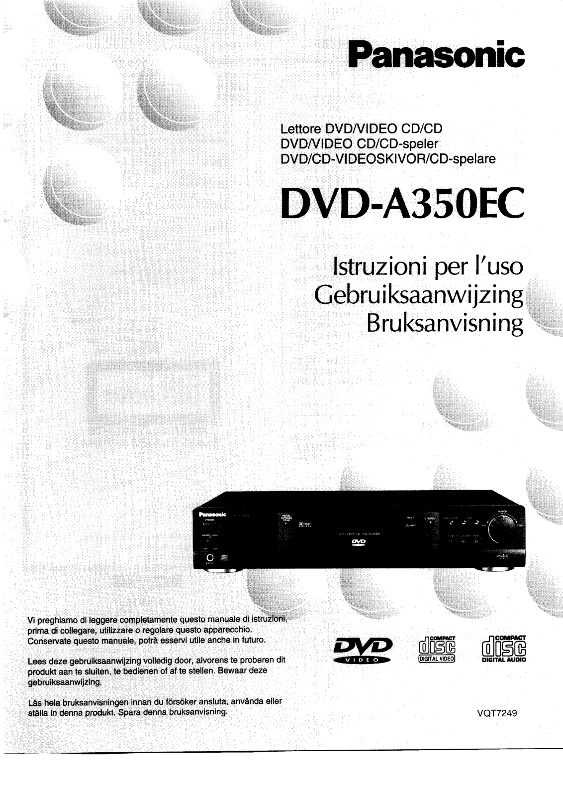 Panasonic DVD-A350EC User Manual