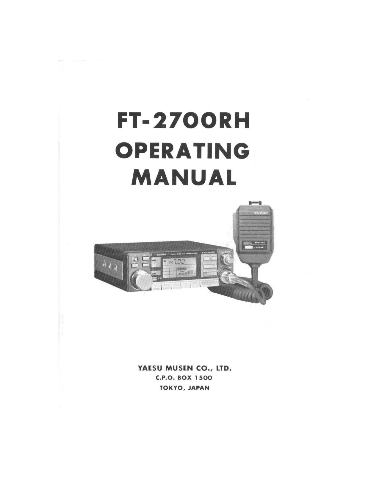 Yaesu FT-2700RH User Manual