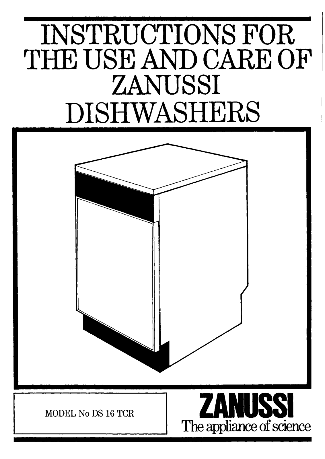 Zanussi DS 16 TCR User Manual