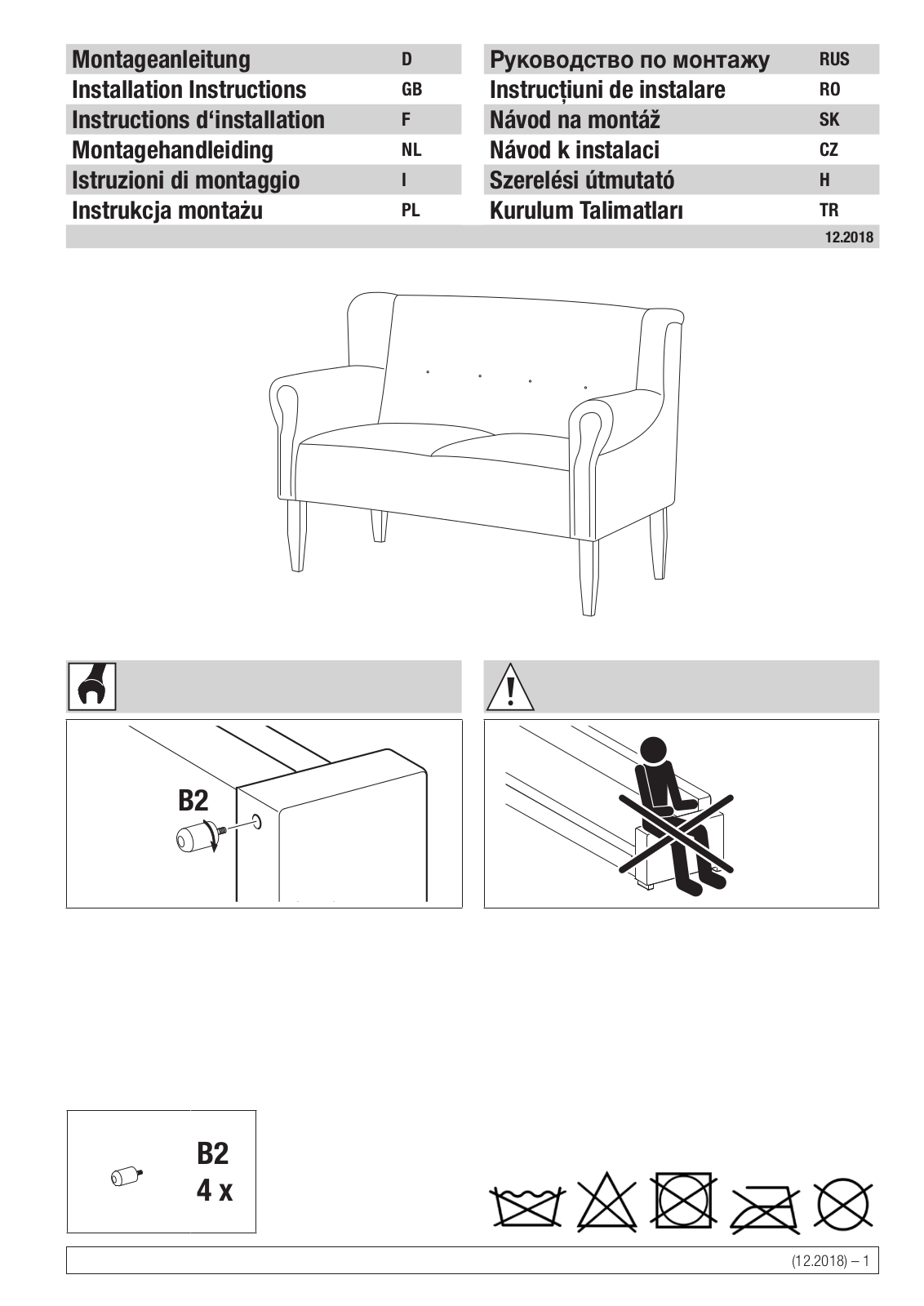 Home affaire Mara Assembly instructions