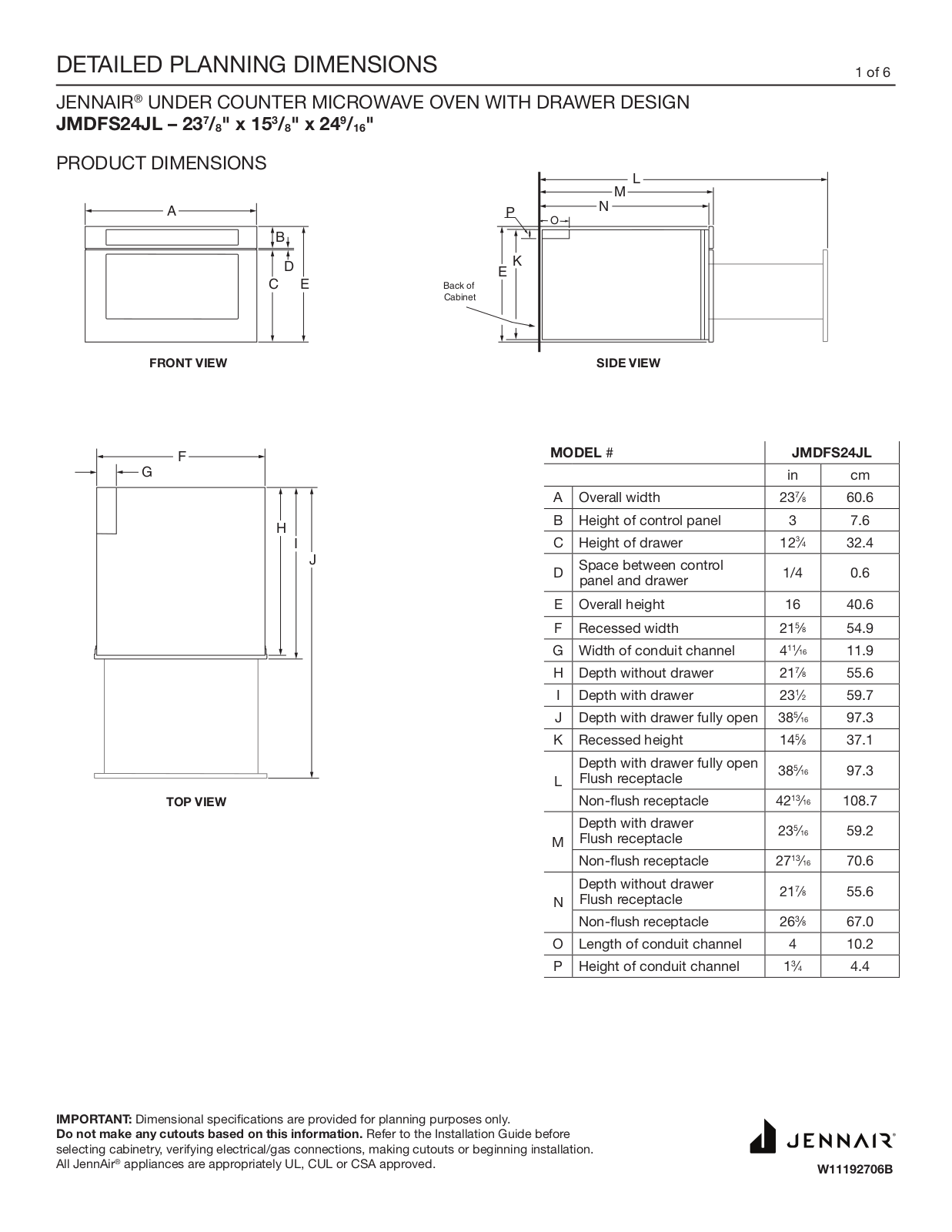 Jenn-Air JMDFS24JL User Manual