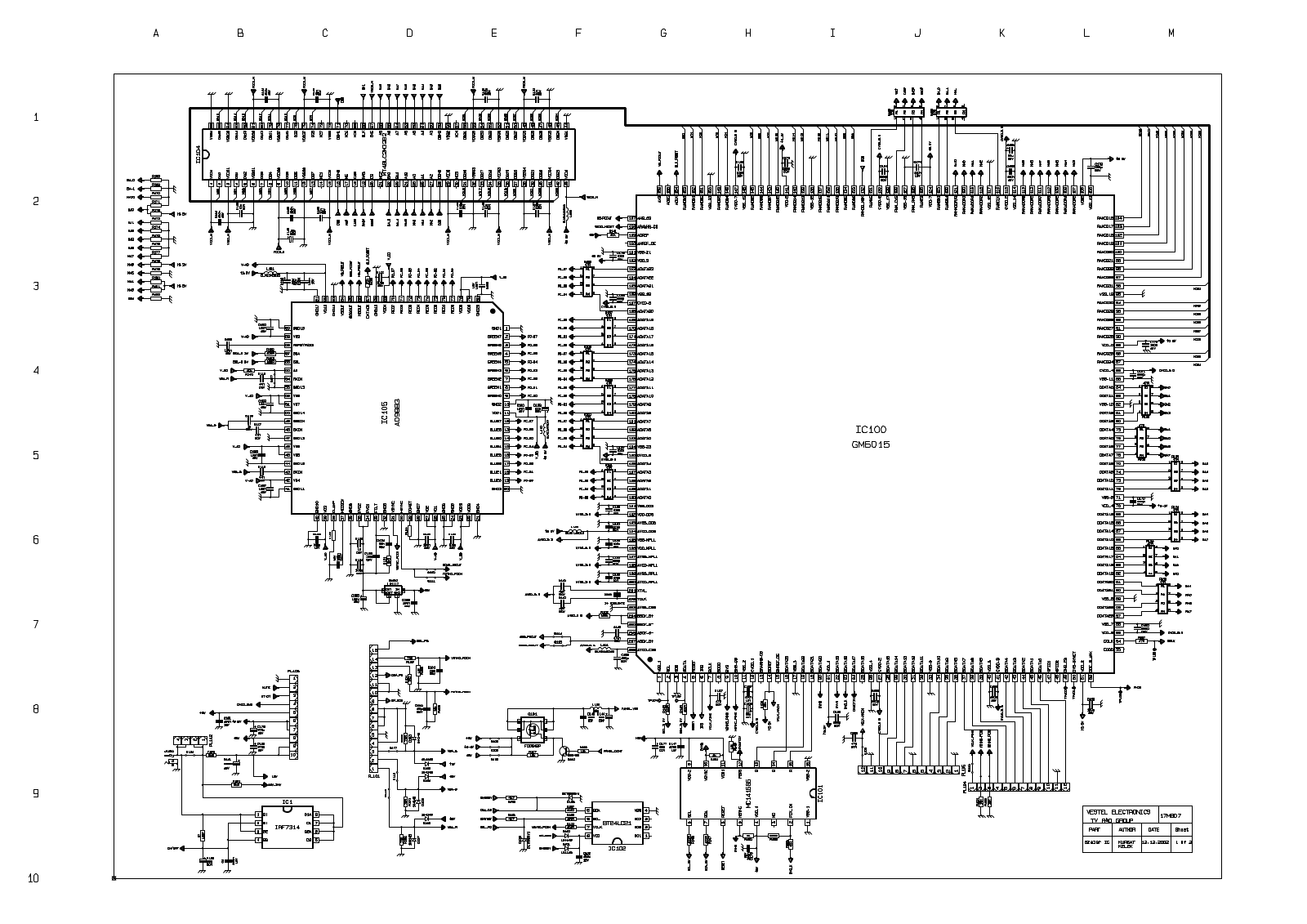 VESTEL TFT 22, DIR59 Schematics scaler IC